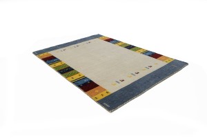 Multicolored Tribal Border 4'7X6'5 Lori Gabbeh Oriental Rug