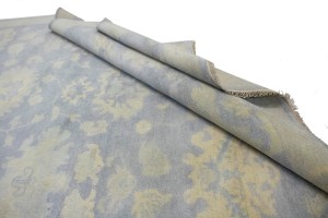 Gray Floral 8X10 Oushak Chobi Oriental Rug