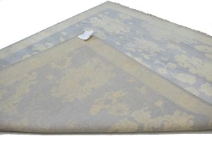 Gray Floral 8X10 Oushak Chobi Oriental Rug