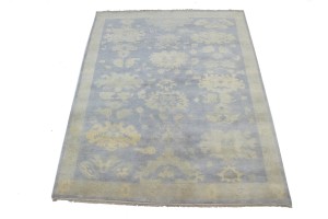 Gray Floral 8X10 Oushak Chobi Oriental Rug