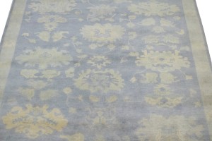 Gray Floral 8X10 Oushak Chobi Oriental Rug
