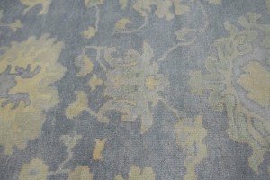 Gray Floral 8X10 Oushak Chobi Oriental Rug