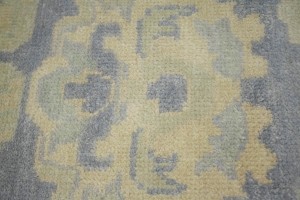Gray Floral 8X10 Oushak Chobi Oriental Rug