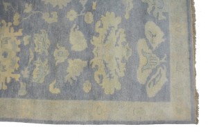 Gray Floral 8X10 Oushak Chobi Oriental Rug