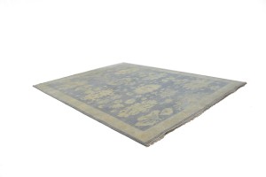 Gray Floral 8X10 Oushak Chobi Oriental Rug