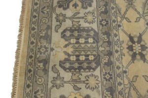 Vanilla Cream Floral 12X15 Oushak Chobi Oriental Rug