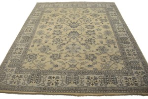 Vanilla Cream Floral 12X15 Oushak Chobi Oriental Rug