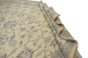 Vanilla Cream Floral 12X15 Oushak Chobi Oriental Rug