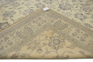 Vanilla Cream Floral 12X15 Oushak Chobi Oriental Rug