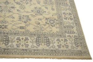 Vanilla Cream Floral 12X15 Oushak Chobi Oriental Rug