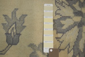 Vanilla Cream Floral 12X15 Oushak Chobi Oriental Rug