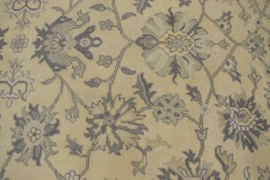 Vanilla Cream Floral 12X15 Oushak Chobi Oriental Rug