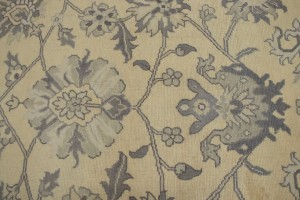 Vanilla Cream Floral 12X15 Oushak Chobi Oriental Rug