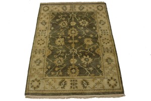 Warm Stone Floral 4X6 Oushak Chobi Oriental Rug