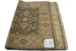 Warm Stone Floral 4X6 Oushak Chobi Oriental Rug