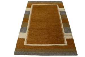 Rust Orange Tribal 4X6 Indo-Gabbeh Oriental Rug