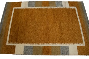 Rust Orange Tribal 4X6 Indo-Gabbeh Oriental Rug