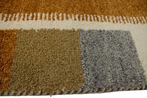 Rust Orange Tribal 4X6 Indo-Gabbeh Oriental Rug