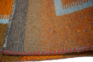 Orange Tribal 4X6 Indo-Gabbeh Oriental Rug