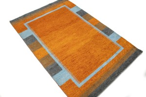 Orange Tribal 4X6 Indo-Gabbeh Oriental Rug