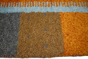 Orange Tribal 4X6 Indo-Gabbeh Oriental Rug
