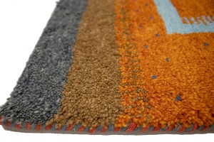 Orange Tribal 4X6 Indo-Gabbeh Oriental Rug