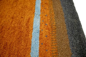 Orange Tribal 4X6 Indo-Gabbeh Oriental Rug
