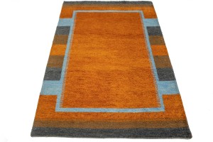 Orange Tribal 4X6 Indo-Gabbeh Oriental Rug