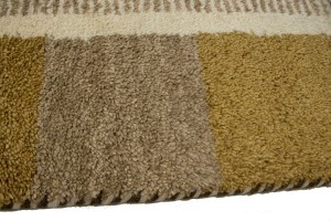 Khaki Tribal 4X6 Indo-Gabbeh Oriental Rug