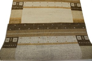 Multicolored Tribal Bordered 4X6 Indo-Gabbeh Oriental Rug