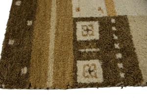 Multicolored Tribal Bordered 4X6 Indo-Gabbeh Oriental Rug