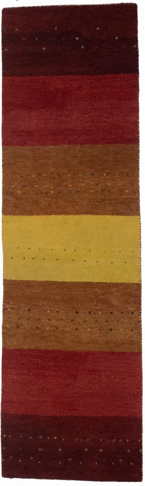 Multicolored Tribal 2'5X8'4 Indo-Gabbeh Oriental Runner Rug