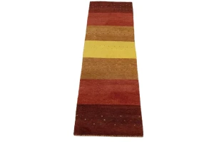 Multicolored Tribal 2'5X8'4 Indo-Gabbeh Oriental Runner Rug