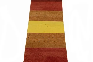 Multicolored Tribal 2'5X8'4 Indo-Gabbeh Oriental Runner Rug