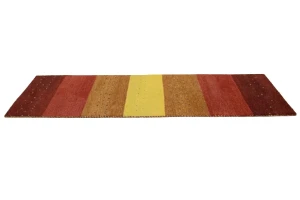 Multicolored Tribal 2'5X8'4 Indo-Gabbeh Oriental Runner Rug