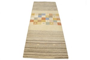 Multicolored Tribal 3X7 Indo-Gabbeh Oriental Runner Rug