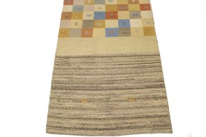 Multicolored Tribal 3X7 Indo-Gabbeh Oriental Runner Rug