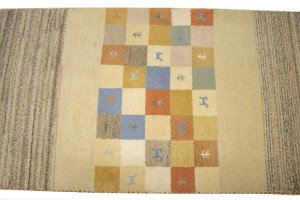 Multicolored Tribal 3X7 Indo-Gabbeh Oriental Runner Rug