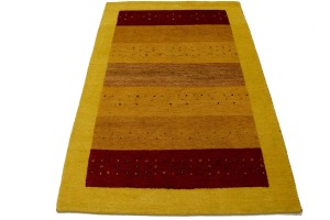 Golden Yellow Tribal 4X6 Indo-Gabbeh Oriental Rug