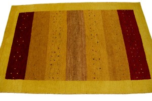Golden Yellow Tribal 4X6 Indo-Gabbeh Oriental Rug