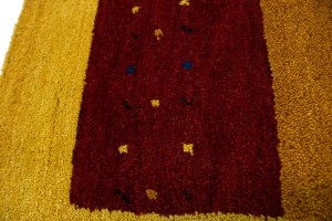 Golden Yellow Tribal 4X6 Indo-Gabbeh Oriental Rug
