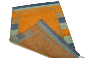 Tangerine Orange Tribal 4X6 Indo-Gabbeh Oriental Rug