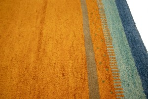 Tangerine Orange Tribal 4X6 Indo-Gabbeh Oriental Rug