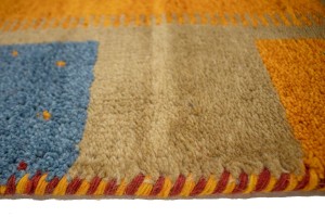 Tangerine Orange Tribal 4X6 Indo-Gabbeh Oriental Rug