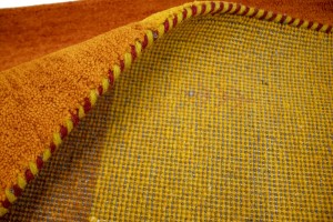 Gold & Rust Stripes 4X6 Indo-Gabbeh Oriental Rug