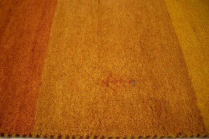Gold & Rust Stripes 4X6 Indo-Gabbeh Oriental Rug