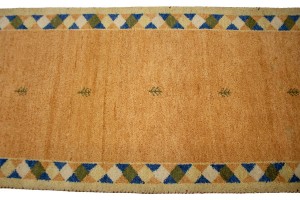Rusty Peach Bordered Tribal 2'9X6'4 Indo-Gabbeh Oriental Rug