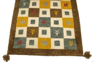 Multicolored Tribal 2X4 Indo-Gabbeh Oriental Rug