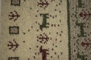 Pair of Beige Tribal 2X3 Indo-Gabbeh Oriental Rugs