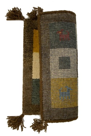Multicolored Modern Tribal 1'5X1'5 Indo-Gabbeh Oriental Square Rug
